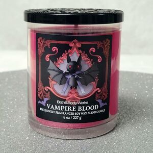 BBW Single Wick Scented Candle Vampire Blood Black Deco Lid 2025 New OOS